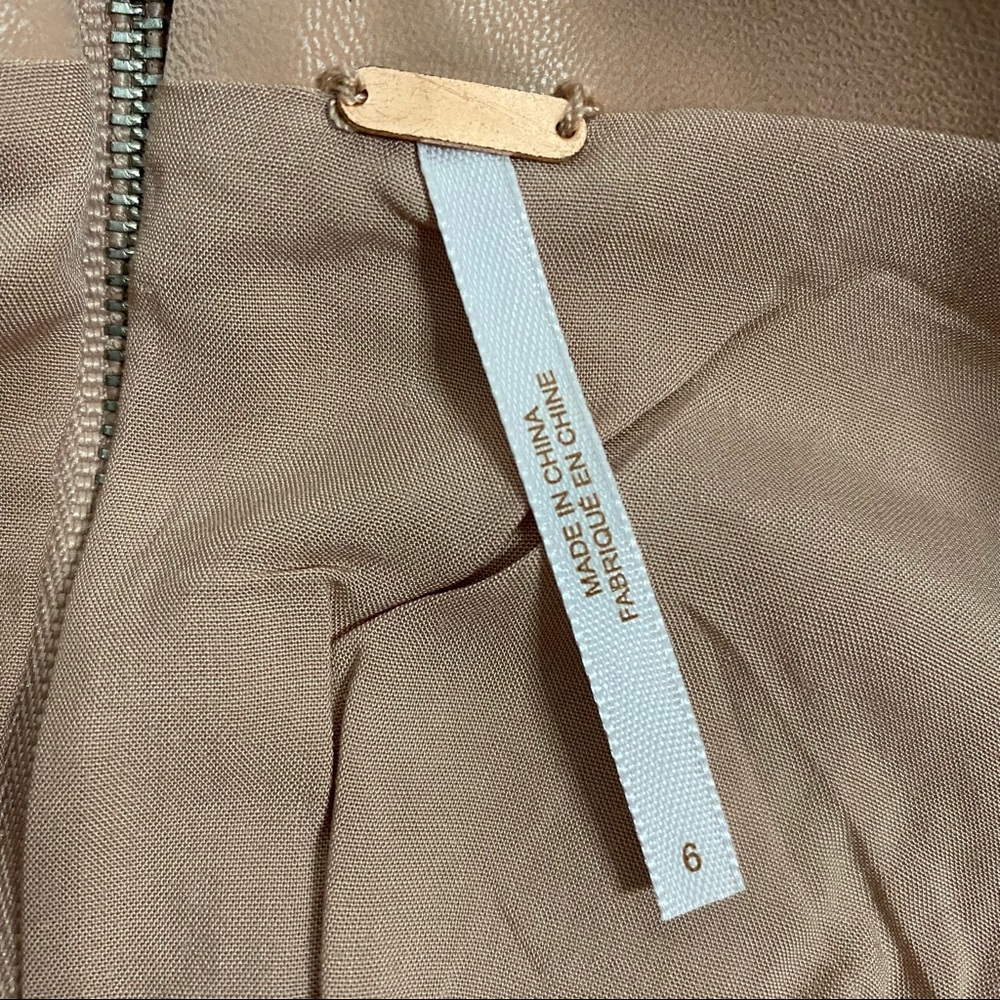 FREE PEOPLE Blush Pink Faux Leather Mini Skirt - Picture 5 of 6